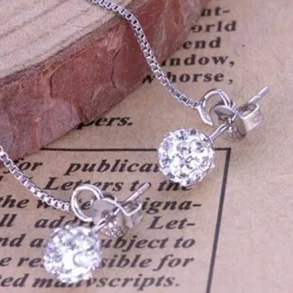 NEW 925 Sterling Long Tassel Ball Drop Earrings - Picture 8 of 15